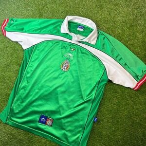 Mens Vintage Y2K 2000-2001 Atletica Mexico National Team World Cup Jersey Sz L